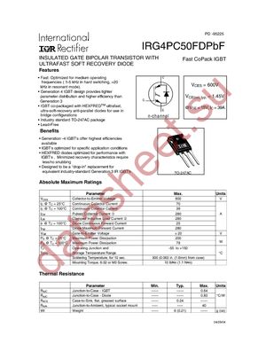 IRG4PC50FD-EPBF datasheet  